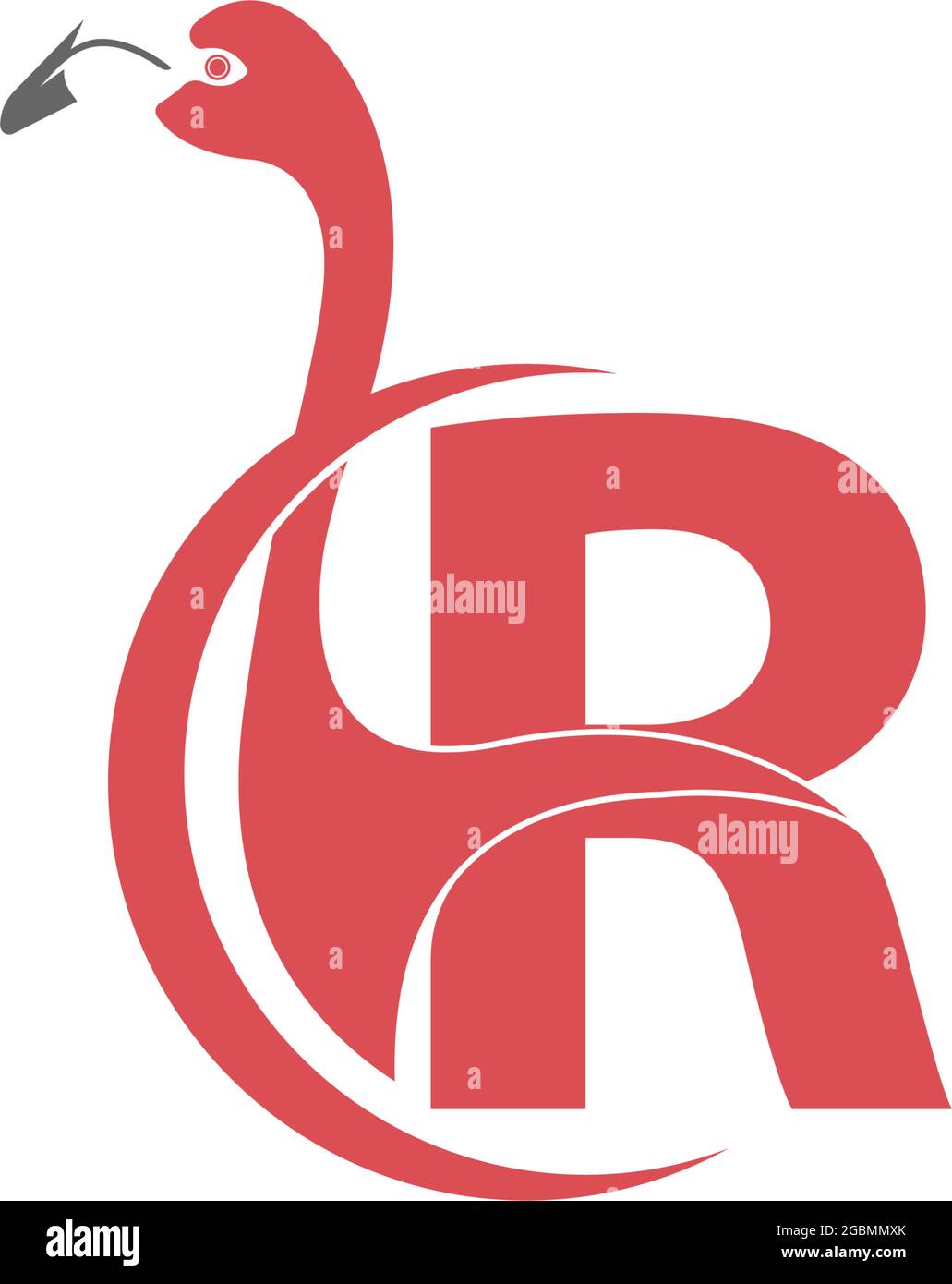 Letter R with flamingo bird icon logo vector template Stock Vector Image &  Art - Alamy
