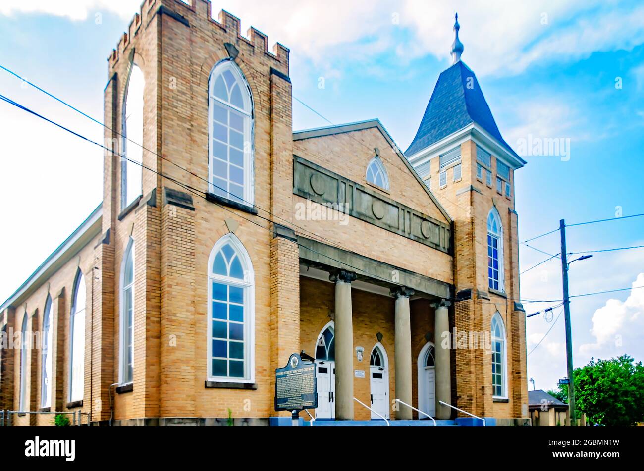 Stone Street Baptist Church is pictured, Aug. 1, 2021, in Mobile, Alabama. The church, also known as The African Church, was organized in 1806. Stock Photo