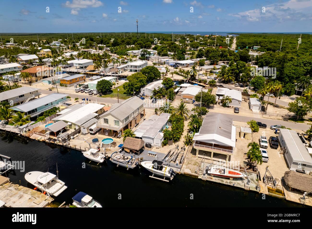 Houses on stilts in the Florida Keys Stock Photo Alamy
