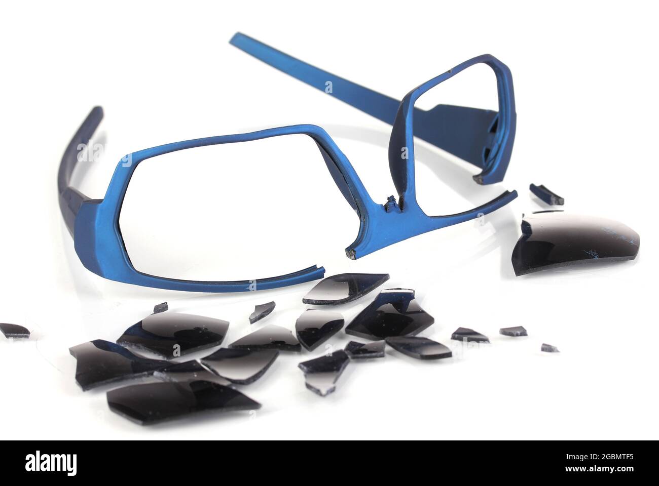 Broken glasses isolated on white Stock Photo Alamy