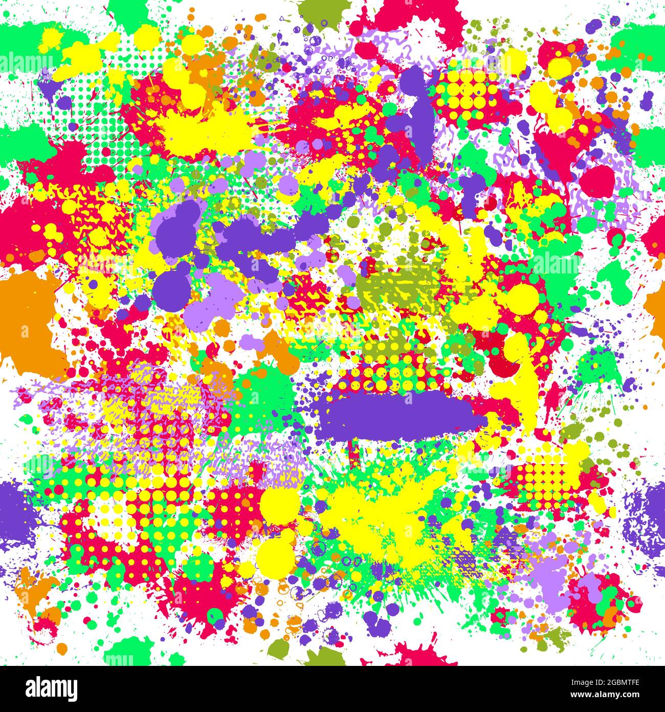 Abstract multicolored blots. Print for fabric . Seamless pattern ...