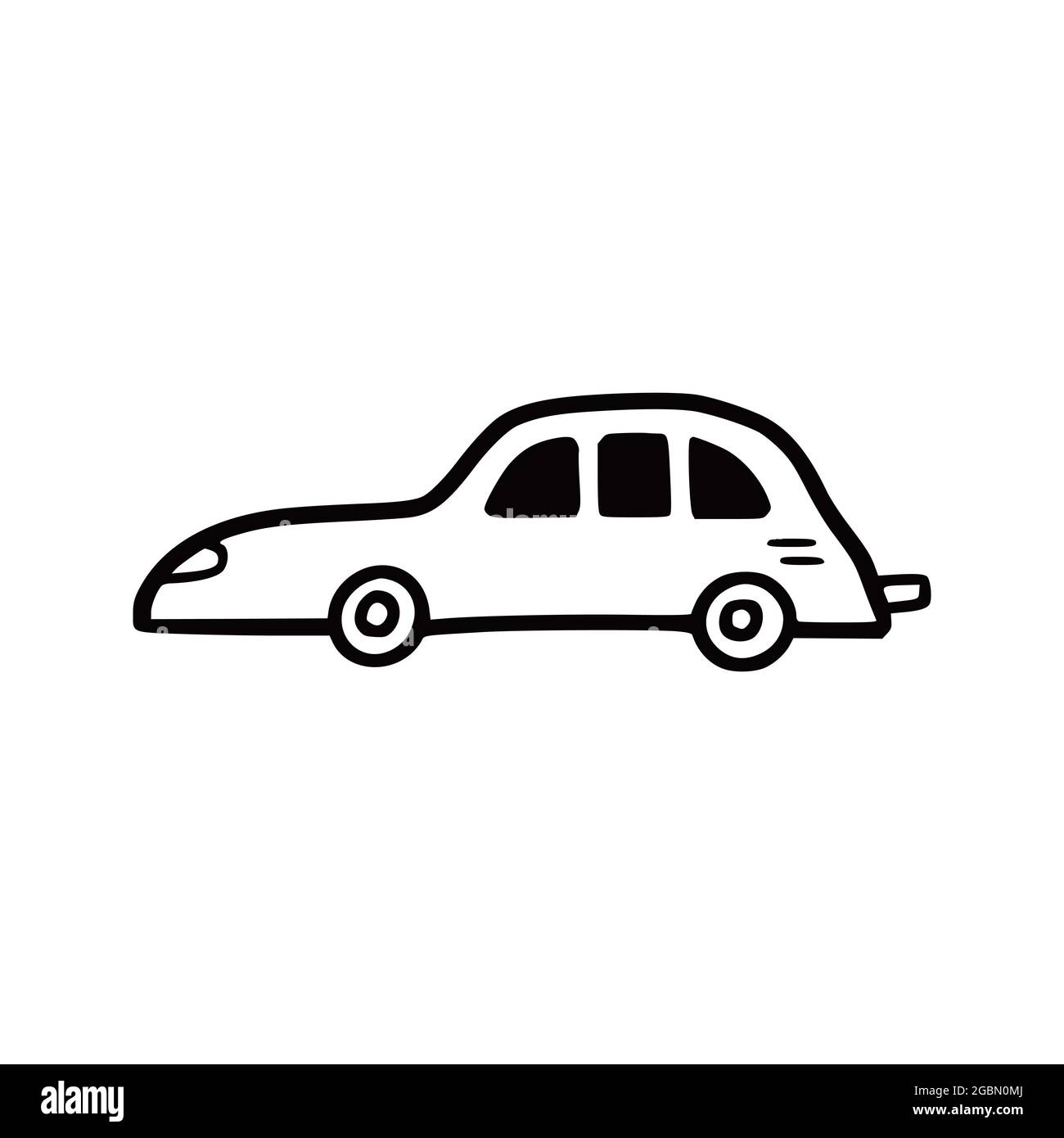 Doodle car. Funny sketch scribble style. Hand drawn toy car vector  illustration Stock Vector Image & Art - Alamy