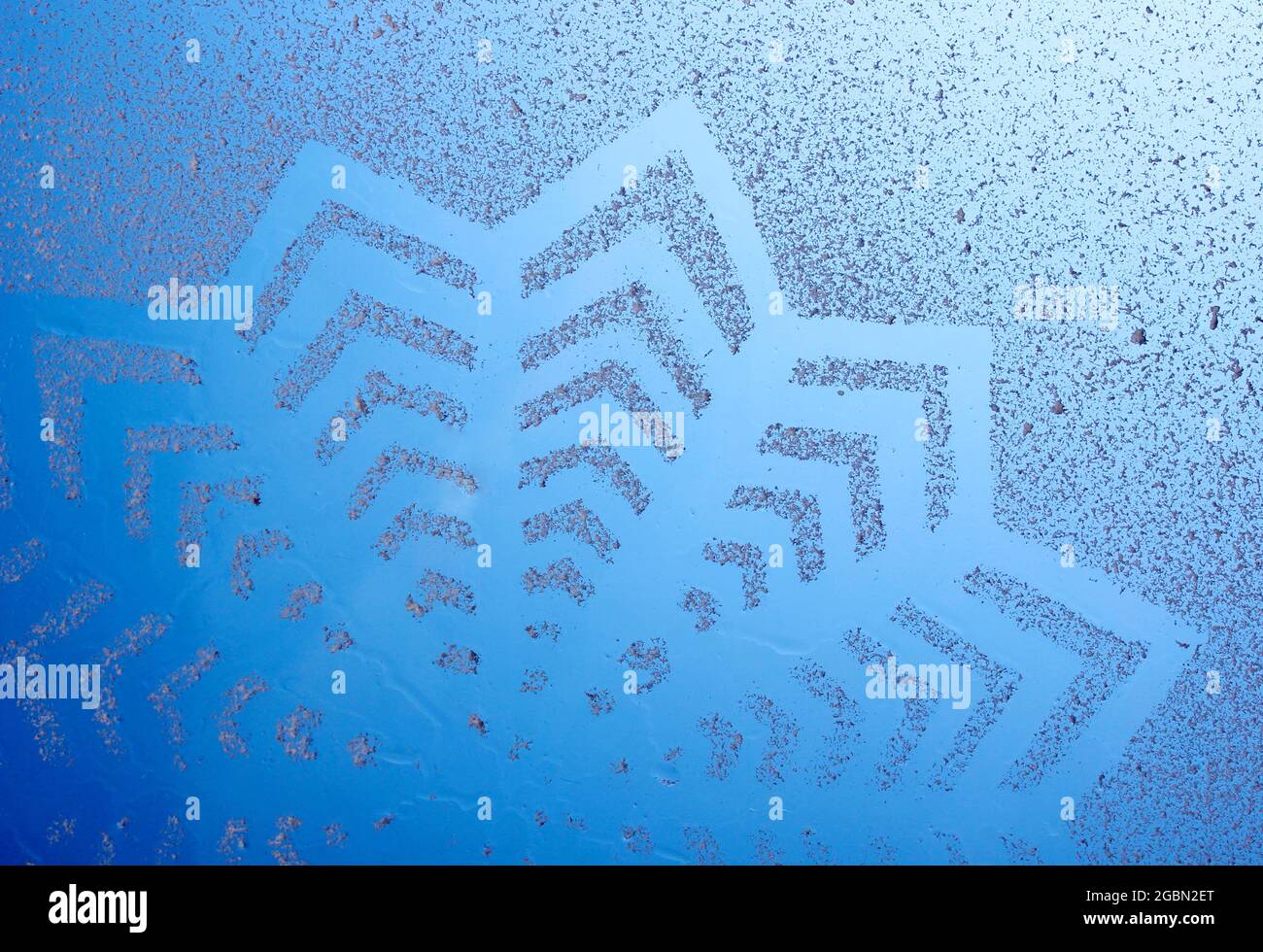 Snowflake pattern on window Stock Photo - Alamy