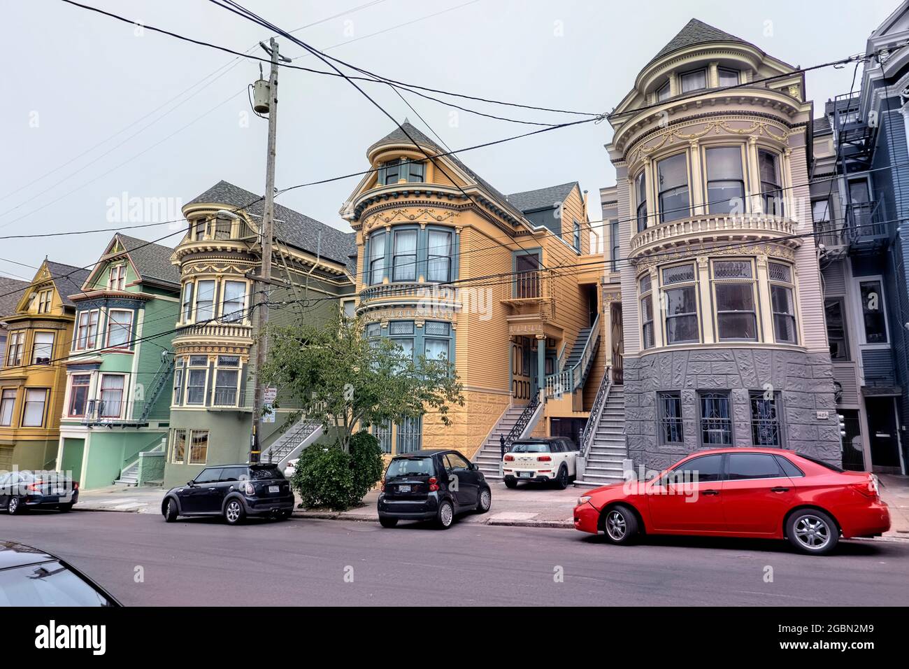 Haight Ashbury "painted ladies" homes, San Francisco, California, U.S.A