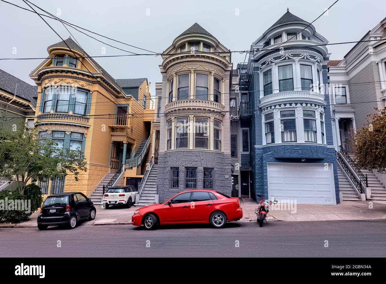 Haight Ashbury "painted ladies" homes, San Francisco, California, U.S.A