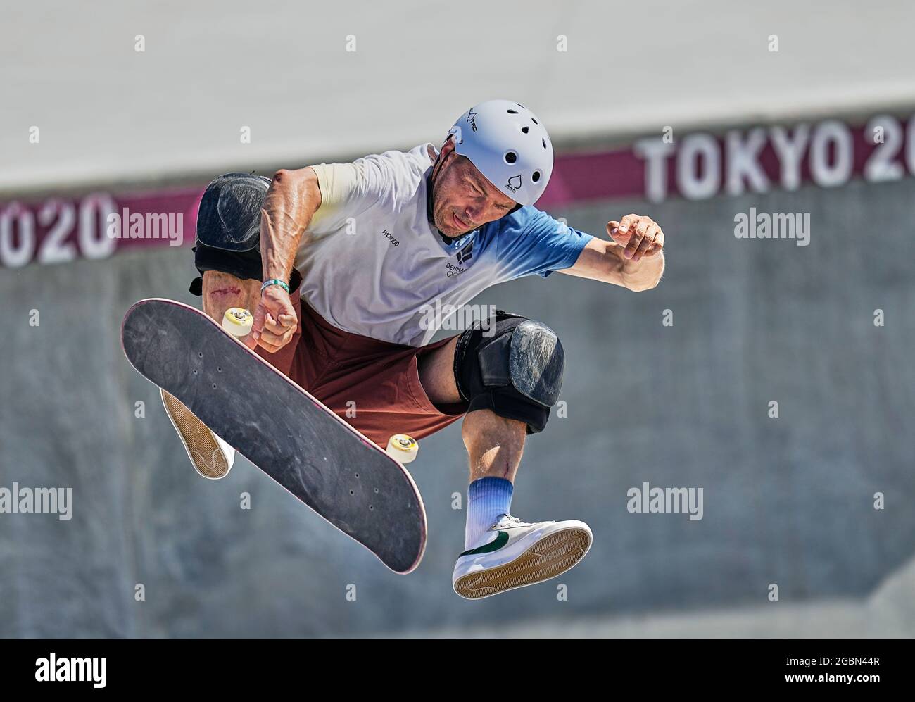 August 5, 2021: Rune Glifberg during men's park skateboard at the Olympics  at Ariake Urban Park, Tokyo, Japan. Kim Price/CSM Stock Photo - Alamy