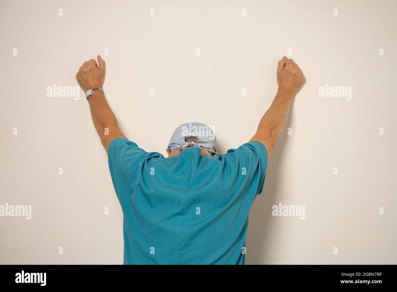 Doctor being arrested for medical malpractice Stock Photo