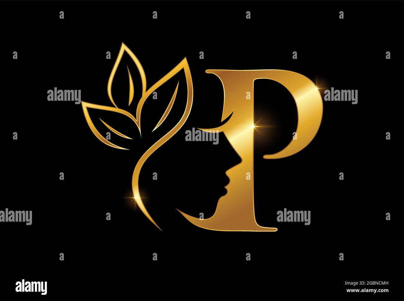 letter P. Black flower alphabet. Beautiful capital letter with shadow Stock  Vector Image & Art - Alamy