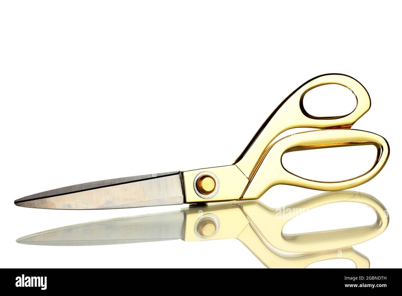 Metal scissors isolated on white Stock Photo - Alamy