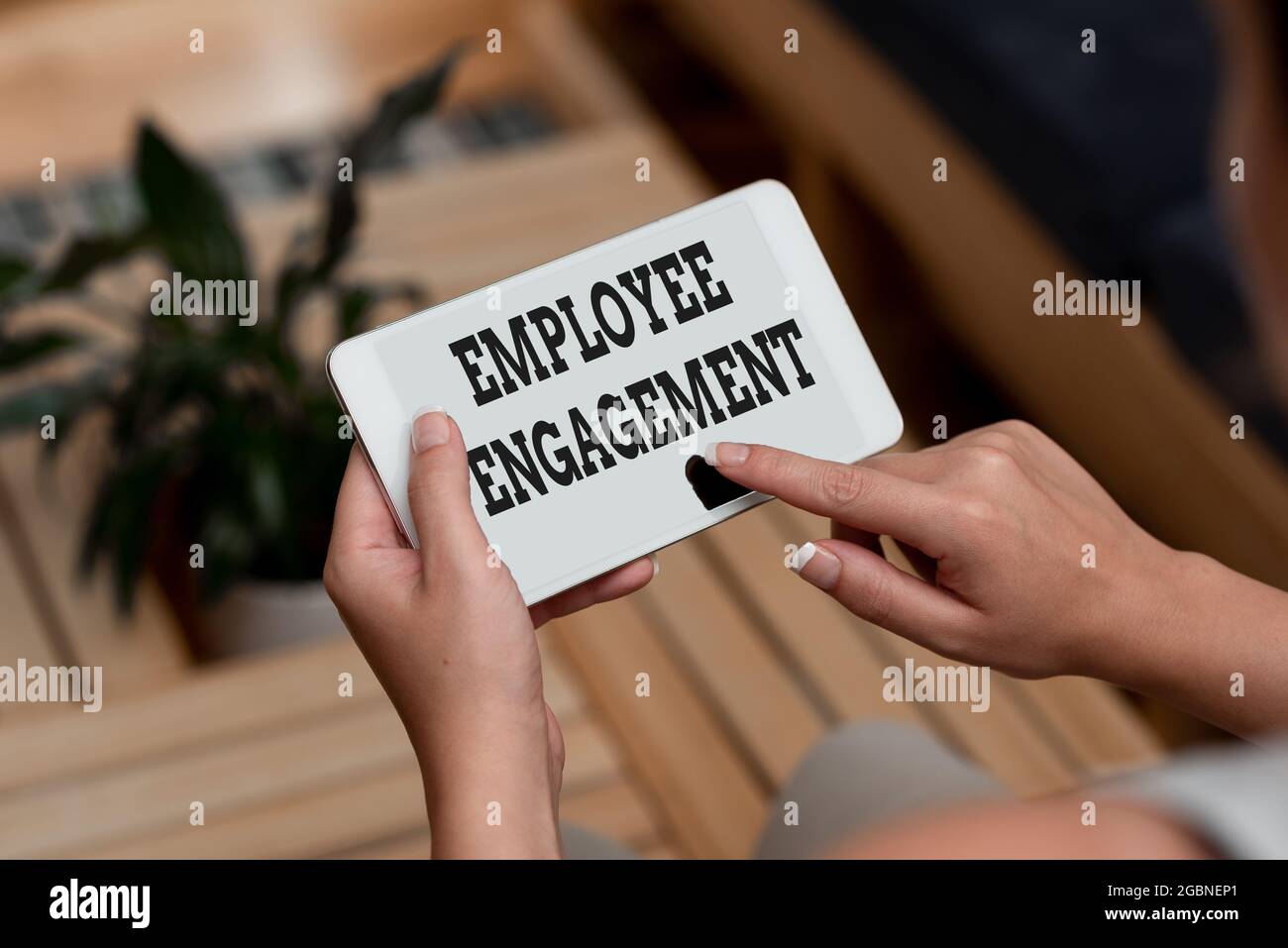 Sign displaying Employee Engagement. Word for relationship between an ...