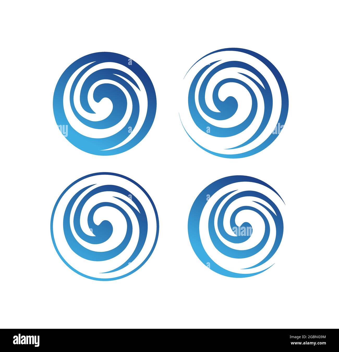 A vector Illustration of Circle Wave Logo Sign Stock Vector Image & Art ...