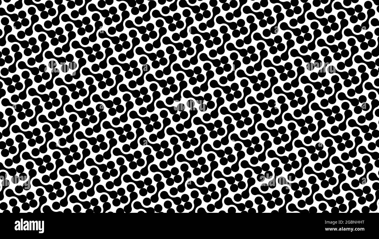 black n white Metaball background Stock Vector