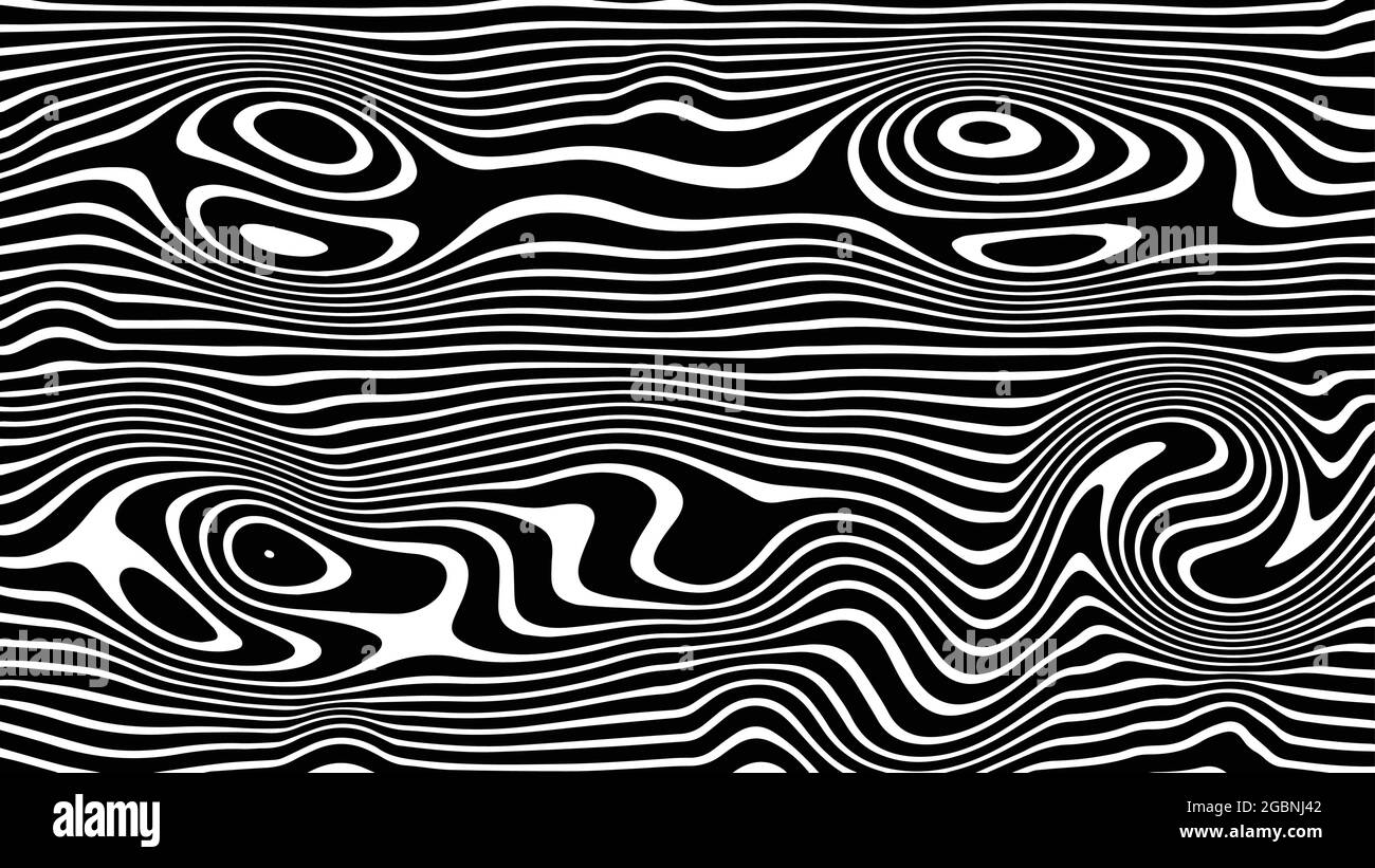 Black N White Wavy Line effect High Res Stock Vector
