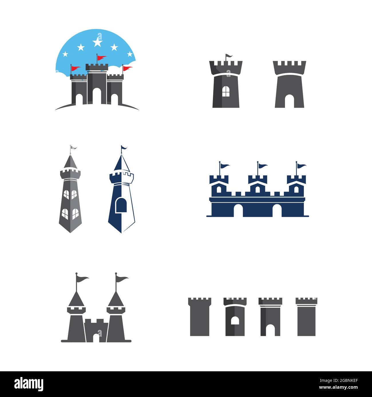Castle building Stock Vector Images - Alamy