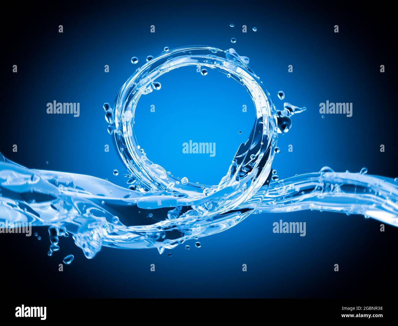 3D Rendering of a Clear Liquid Water Flow Stock Photo Alamy