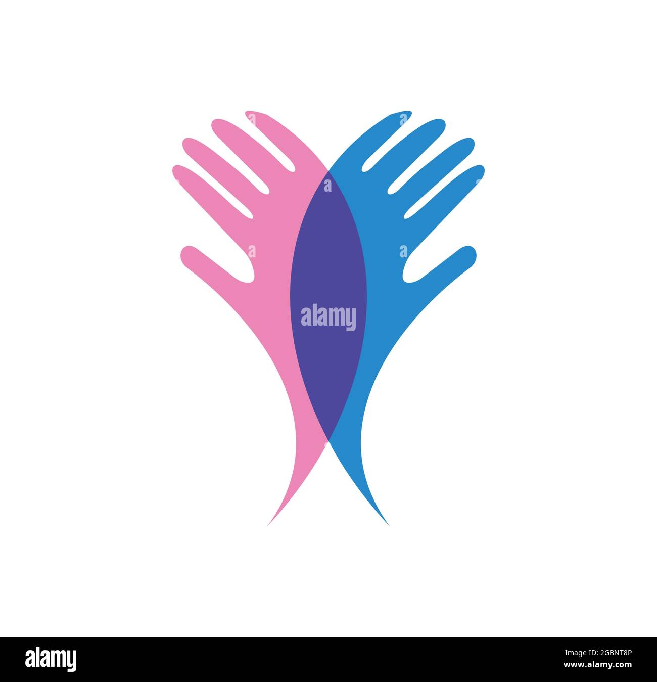 A Vector Illustration of Hand Logo Stacked Color Stock Vector Image ...