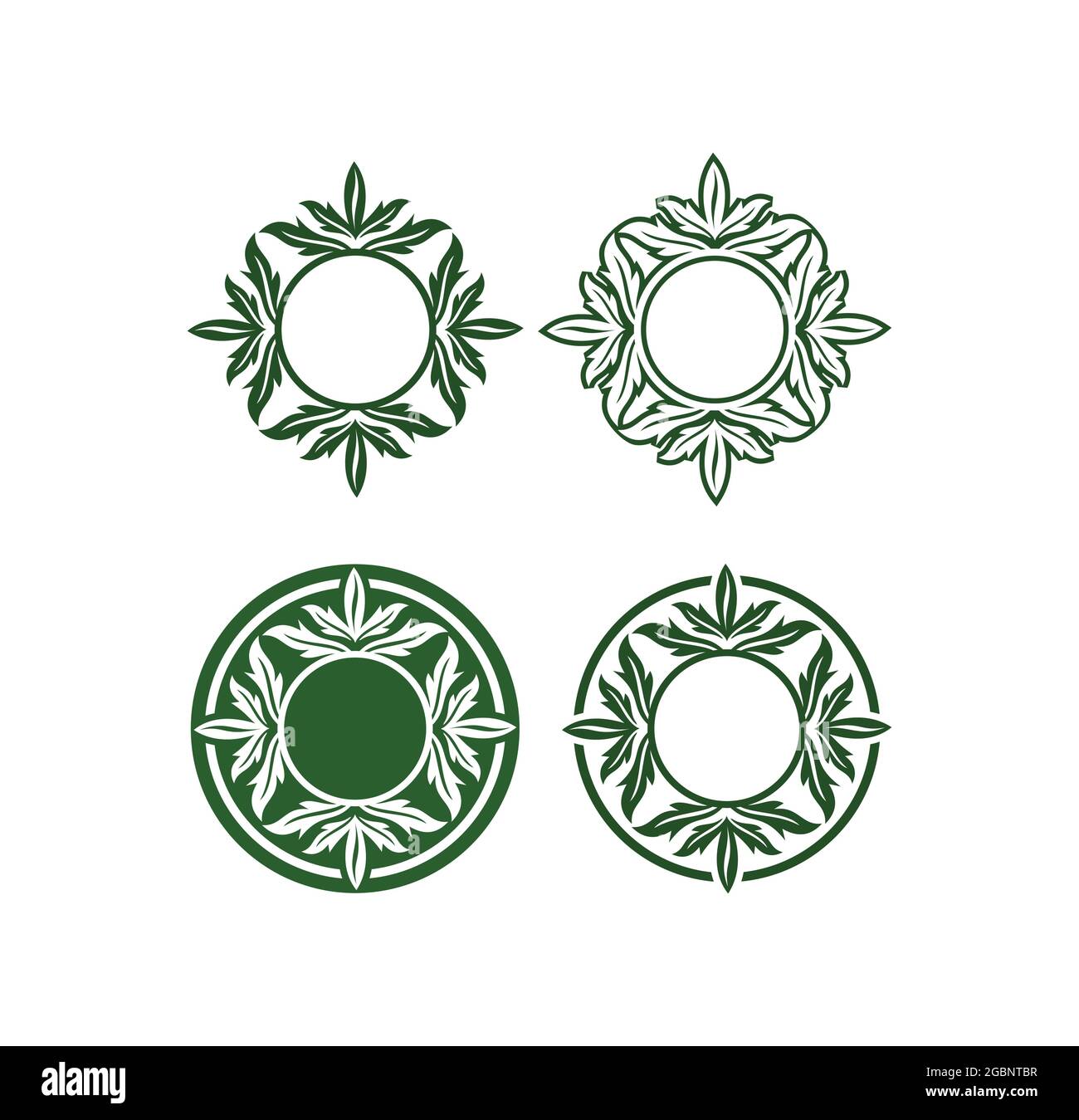 A vector Illustration of Circle Cannabis Leaf Vector Sign Stock Vector ...