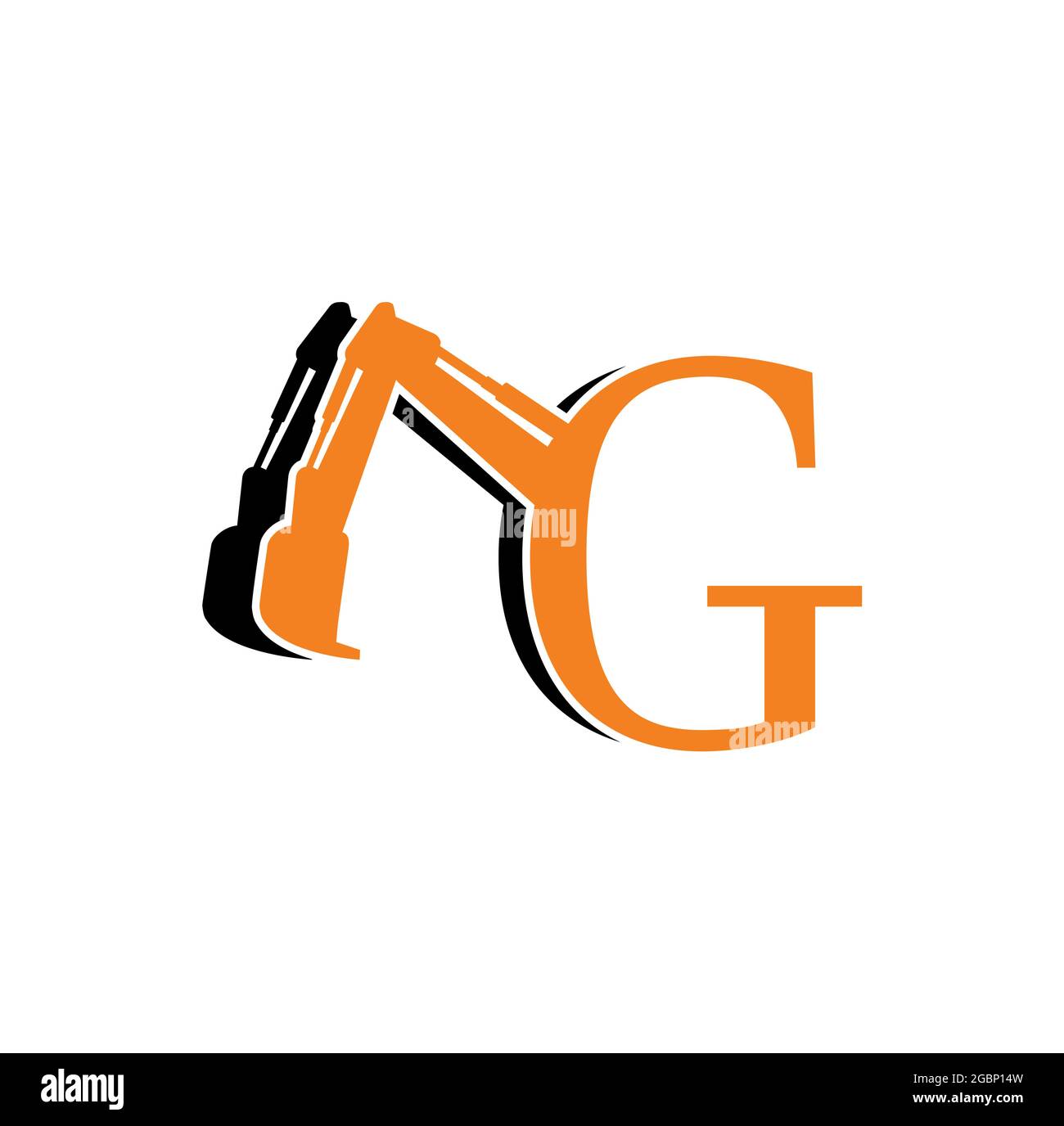 A Vector Illustration of Construction Monogram Logo Initial Letter G ...