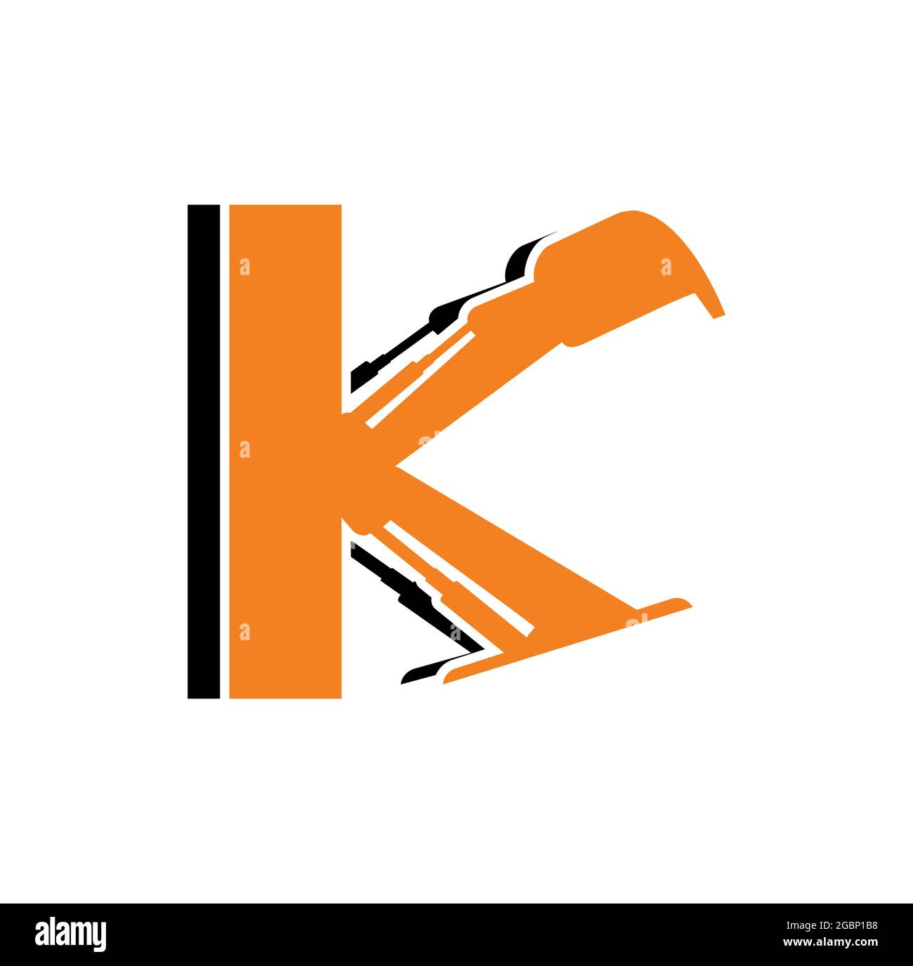 A Vector Illustration of Construction Monogram Logo Initial Letter K ...