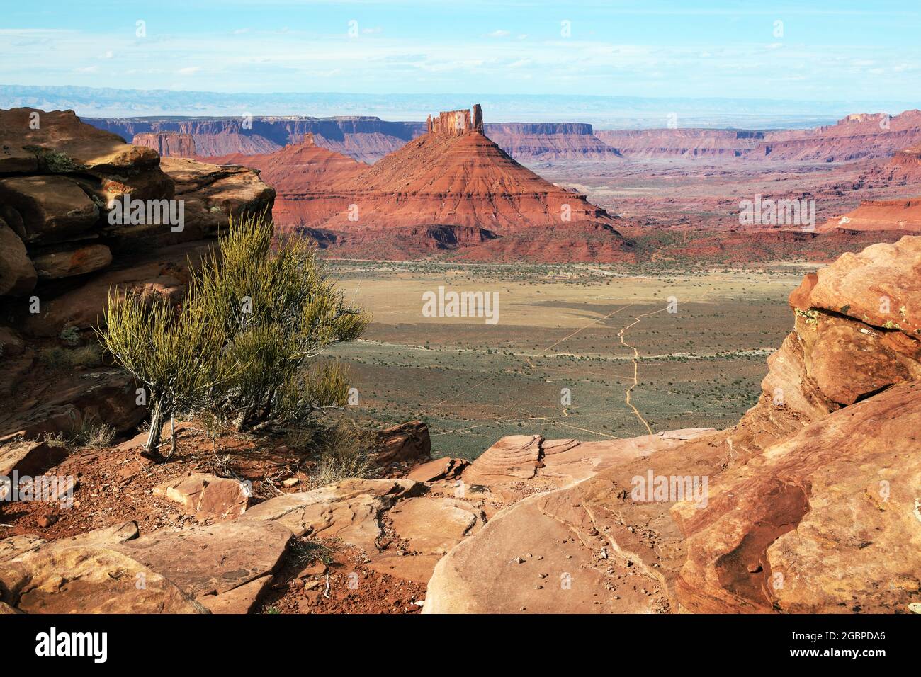geography / travel, USA, Utah, Moab, Castle Valley, view from the Porcupine Pacific Rim, ADDITIONAL-RIGHTS-CLEARANCE-INFO-NOT-AVAILABLE Stock Photo