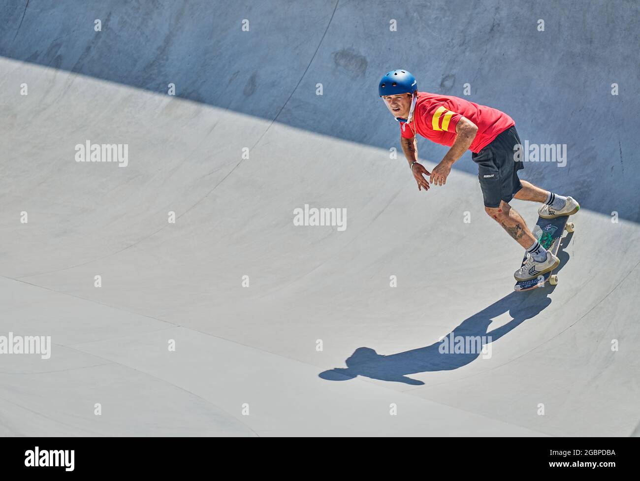 August 5, 2021: Jaime Mateu during men's park skateboard at the Olympics at  Ariake Urban Park, Tokyo, Japan. Kim Price/CSM Stock Photo - Alamy