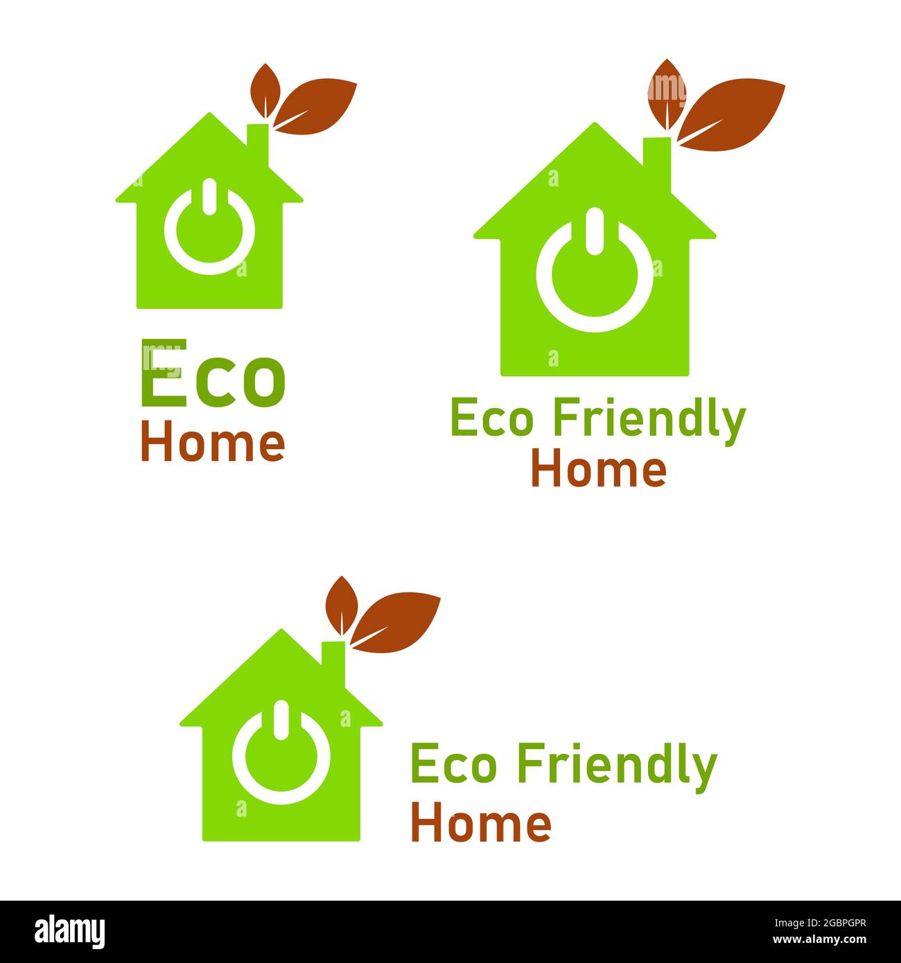 eco friendly home illustration design. eco friendly home logo design ...