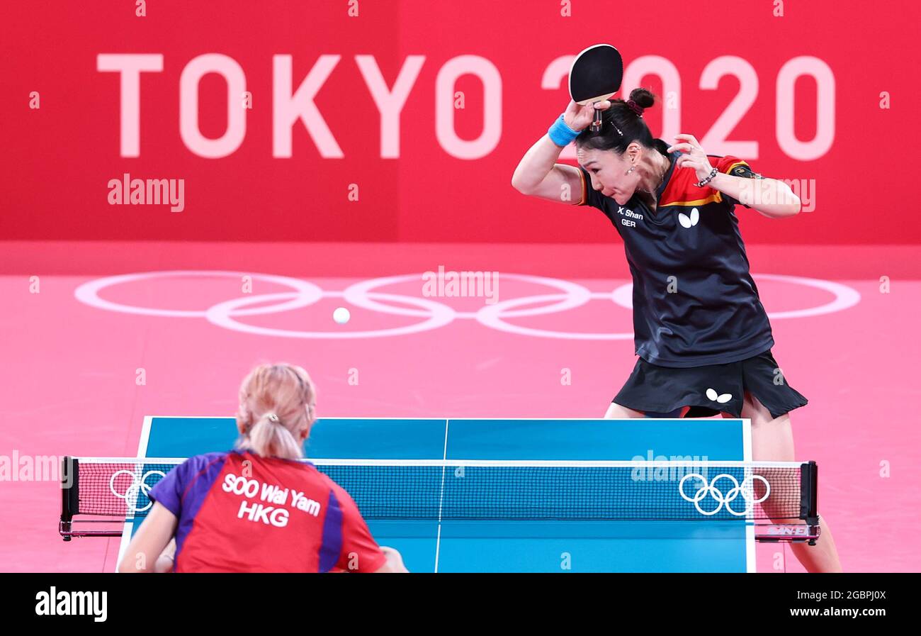 Tokyo, Japan. 5th Aug, 2021. Shan Xiaona of Germany competes during the