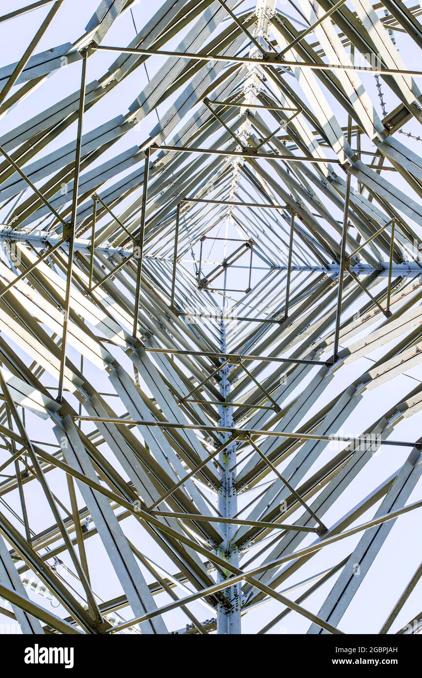 These are pictures of the electricty pylons you across the horizons throughout the country. These pylons are extemely dangerous as they carry 330, 000 Stock Photo