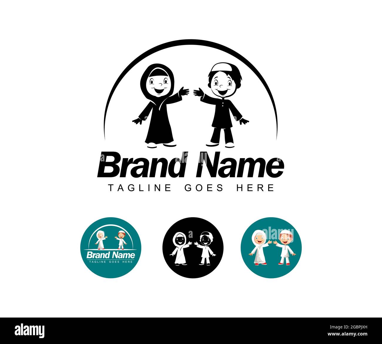 A Vector Illustration of Happy Couple Children Vector Sign Stock Vector ...