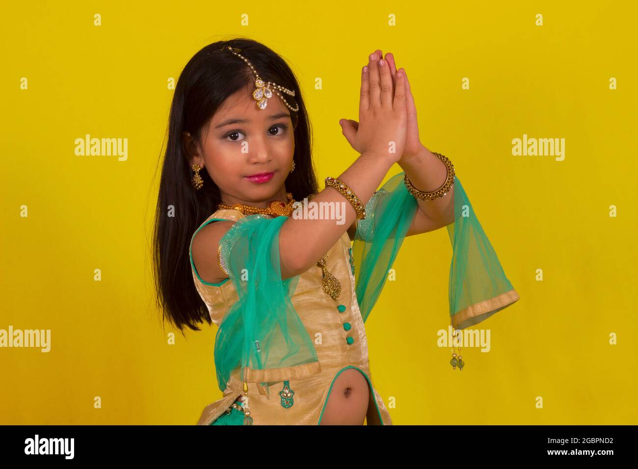 Free Photos - A Little Girl Dressed In A Traditional Indian Outfit