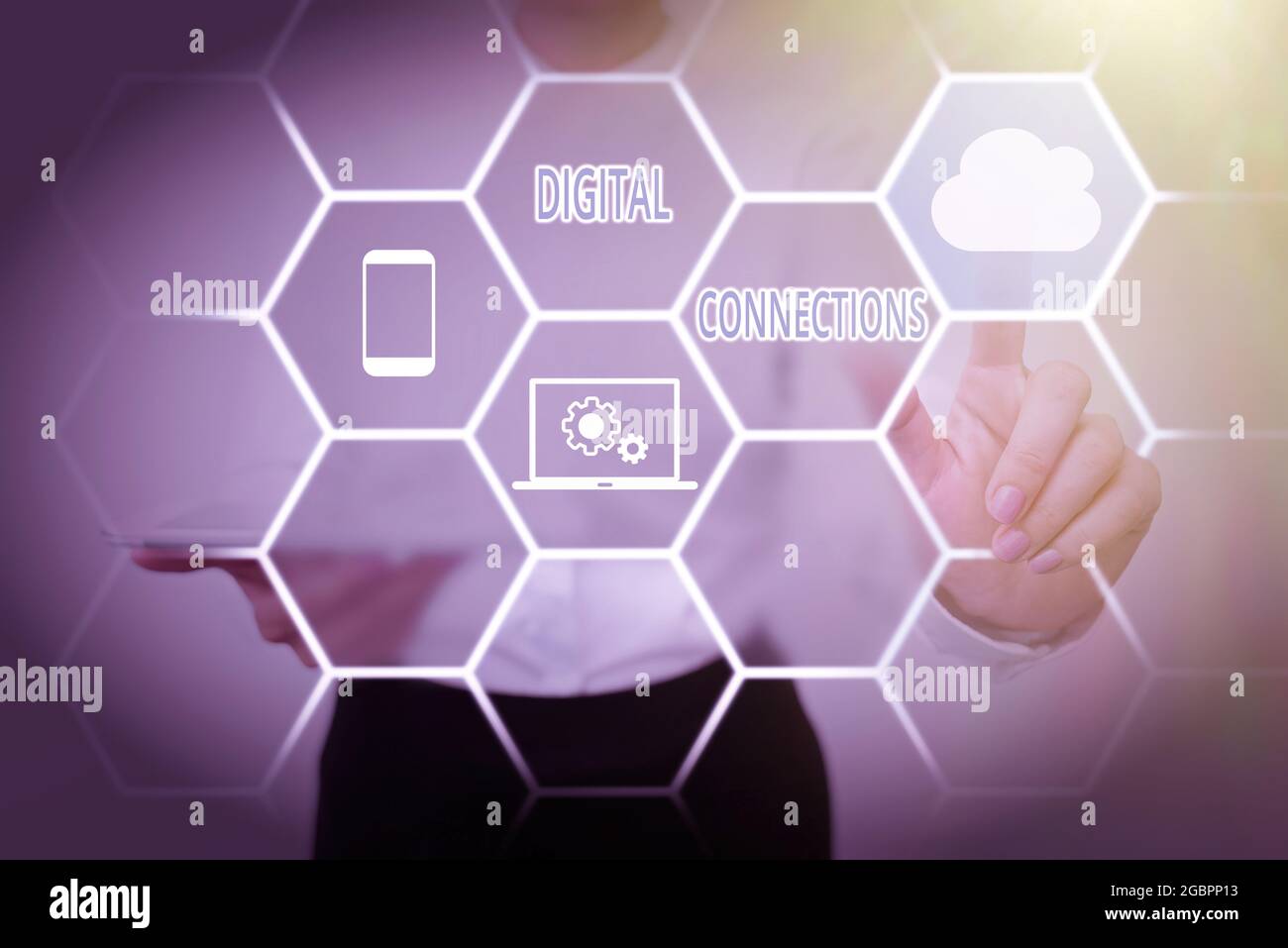 Conceptual display Digital Connections. Internet Concept the online way ...