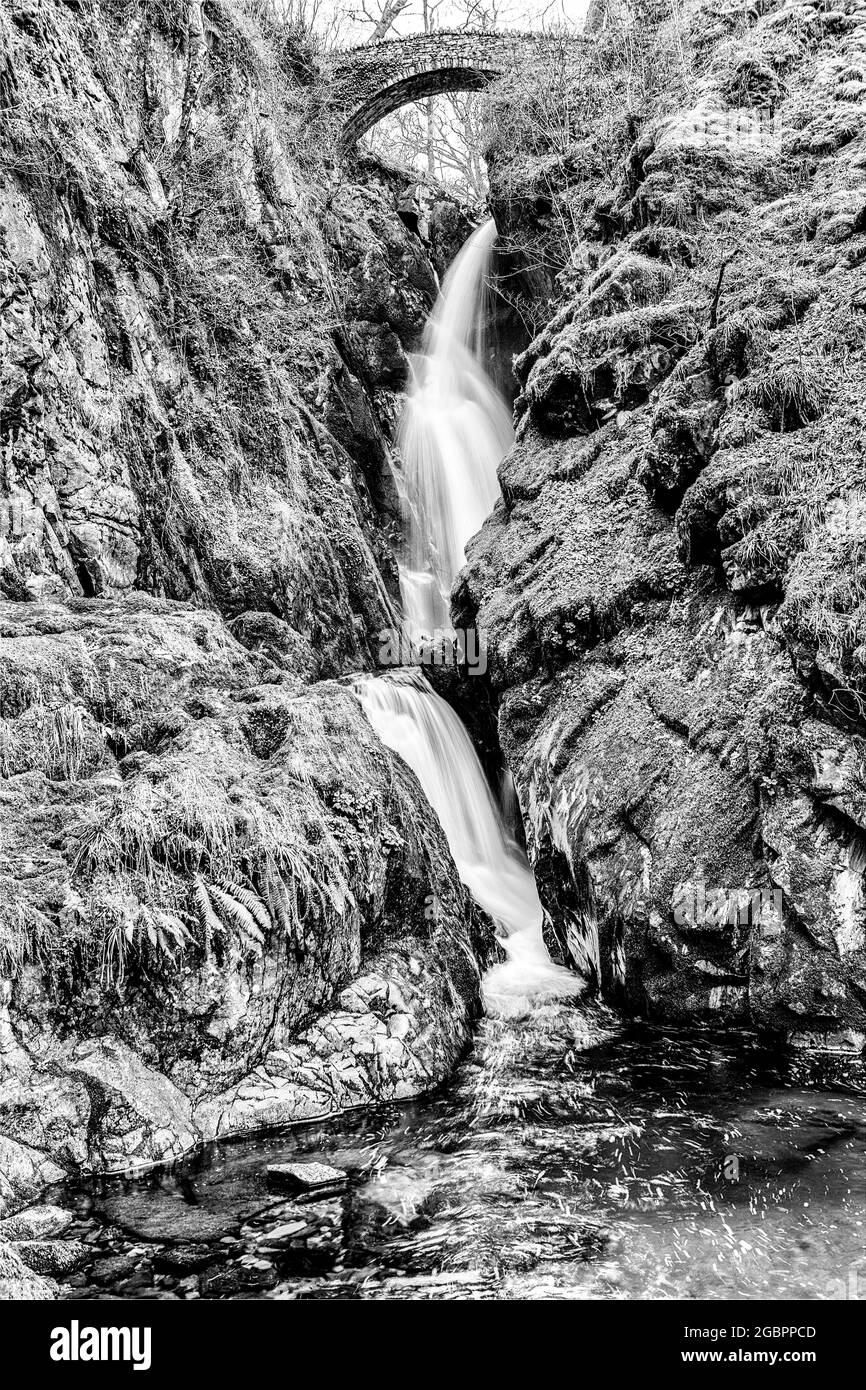 This waterfall is in the northern partsof Cumbria and to get to it you will have a very pleasent walk from the carpark., Credit:John Fairclough / Aval Stock Photo