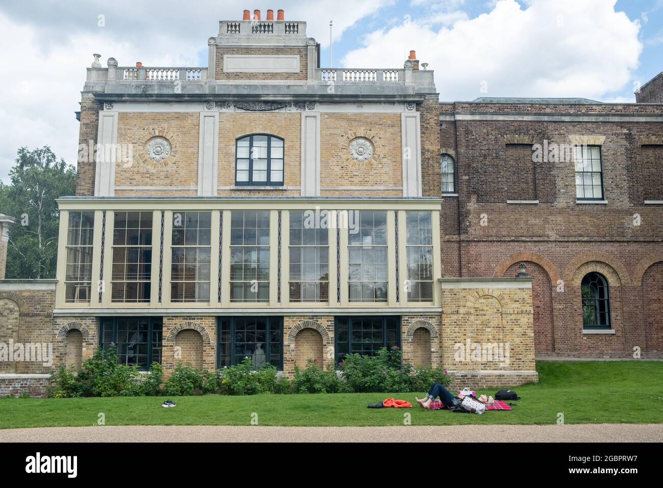 LONDON- JULY, 2019: Pizthanger Manor, a historic house in Ealing, west London- recently reopened as a local attraction with gallery and grounds Stock Photo