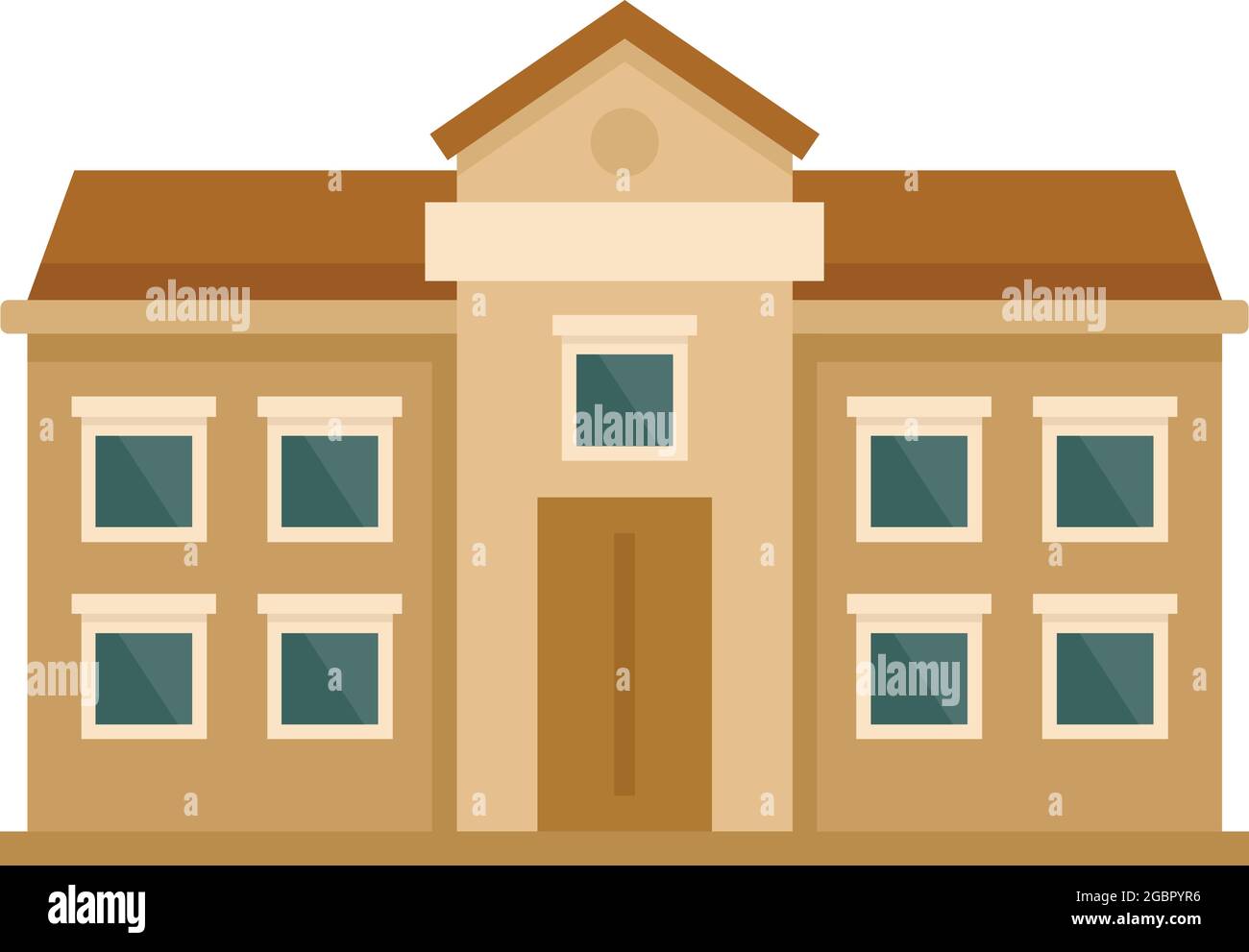 University campus icon. Flat illustration of university campus vector ...