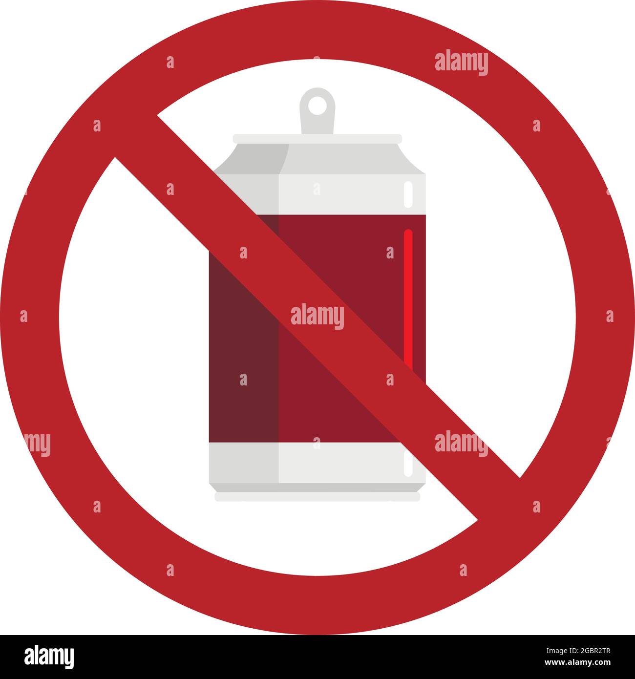 No energy drink icon. Flat illustration of no energy drink vector icon isolated on white background Stock Vector