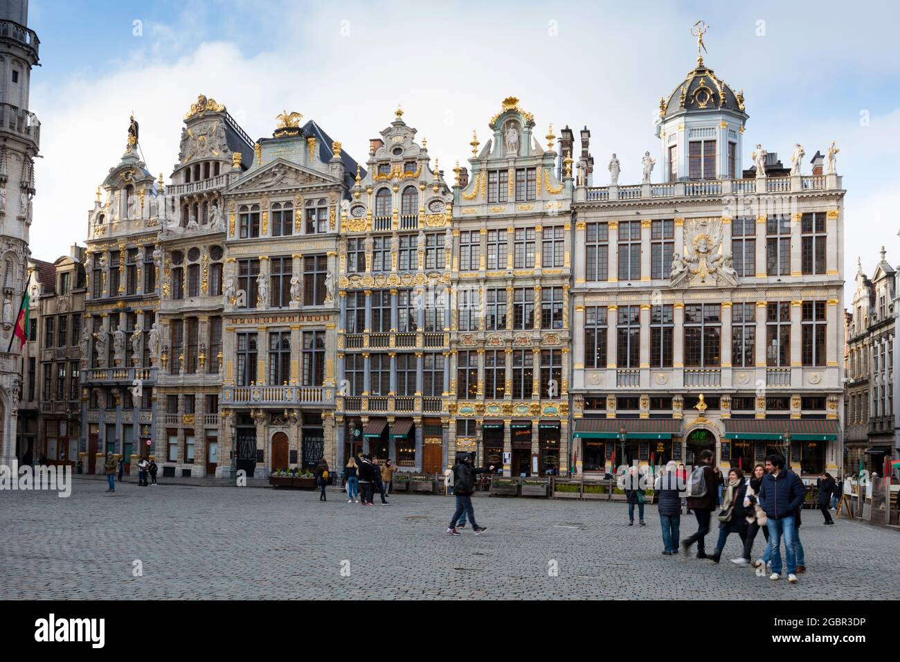 geography / travel, Belgium, Bruxelles, Grand Place, Grote market, guild houses, guildhall, ADDITIONAL-RIGHTS-CLEARANCE-INFO-NOT-AVAILABLE Stock Photo