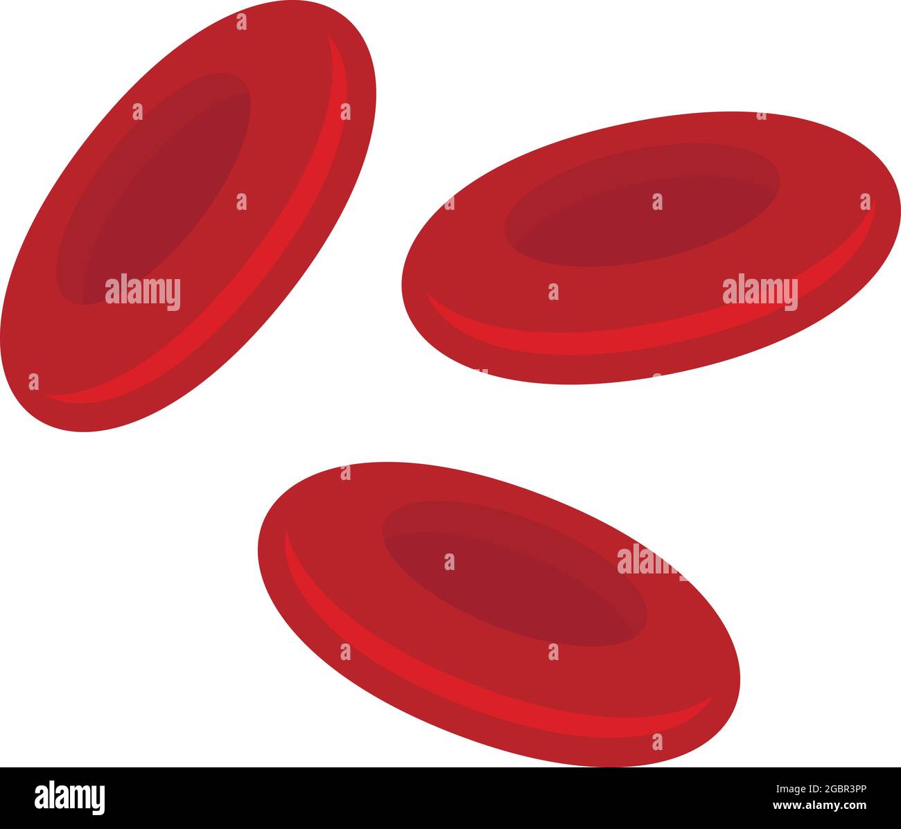 Red blood cells icon. Flat illustration of red blood cells vector icon