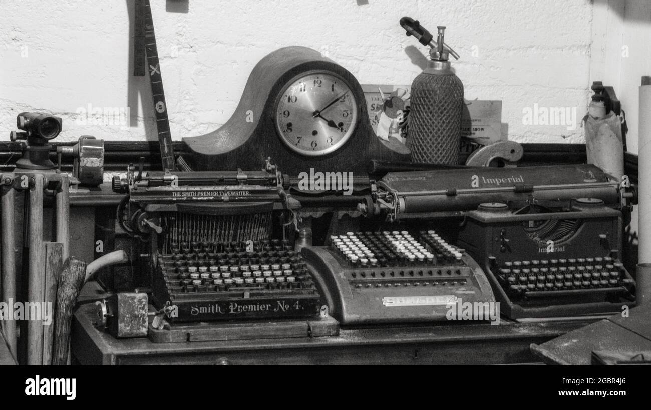 Desk from the past Stock Photo