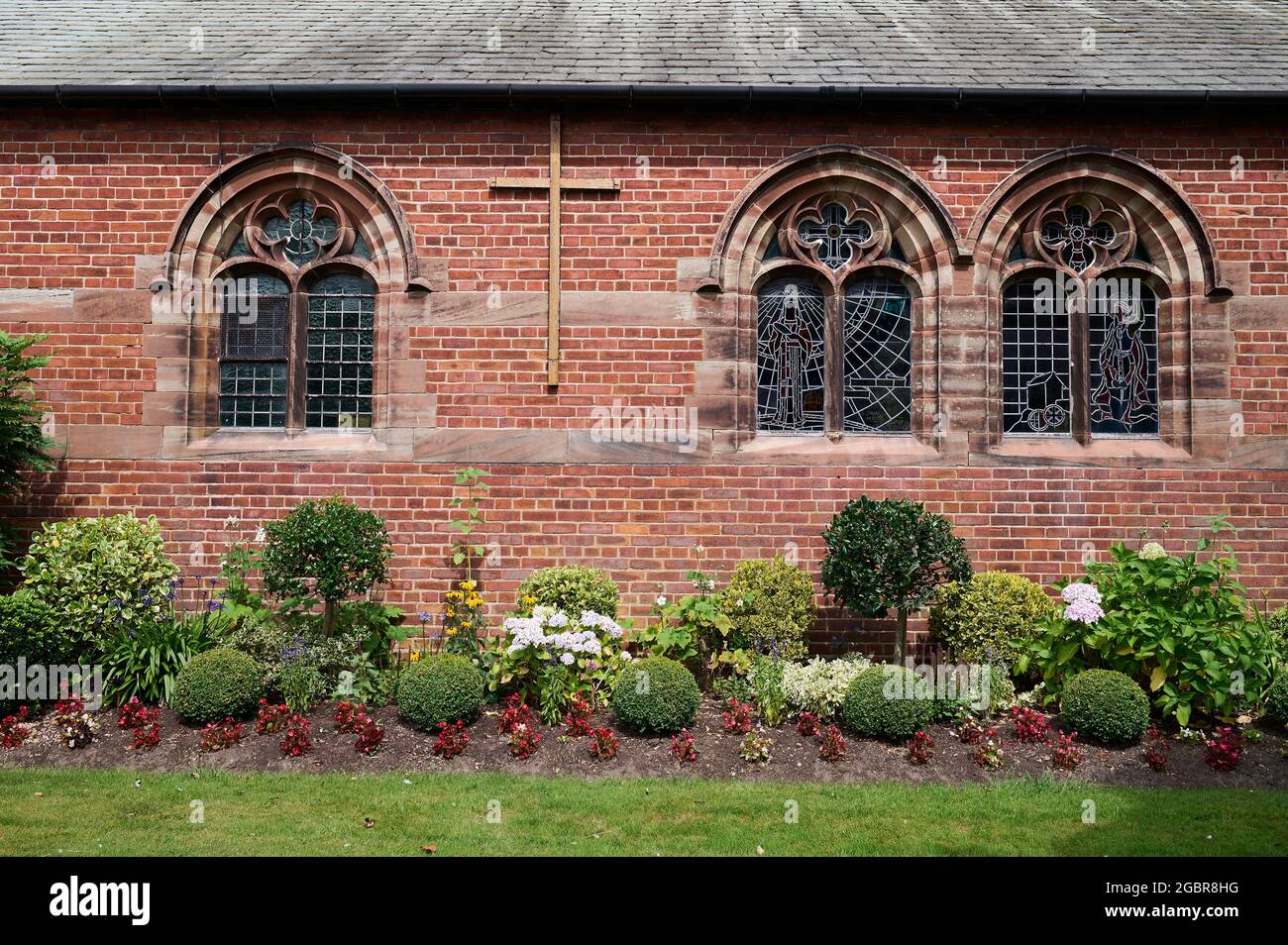 Parish church of St Oswald,Preesall,Lancashire built 189698 arch