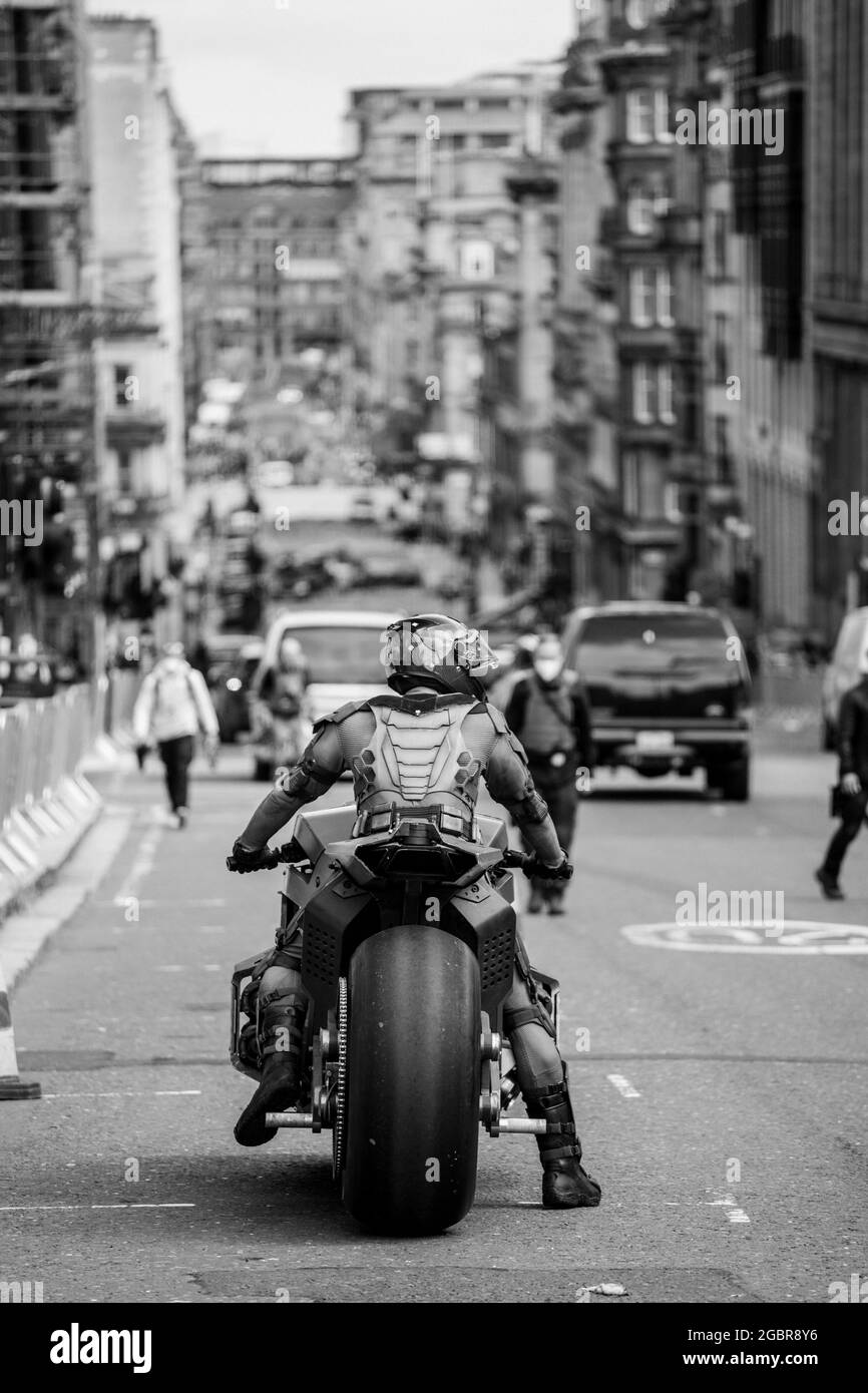 Batman in Glasgow During the Filming of The Flash in Glasgow City