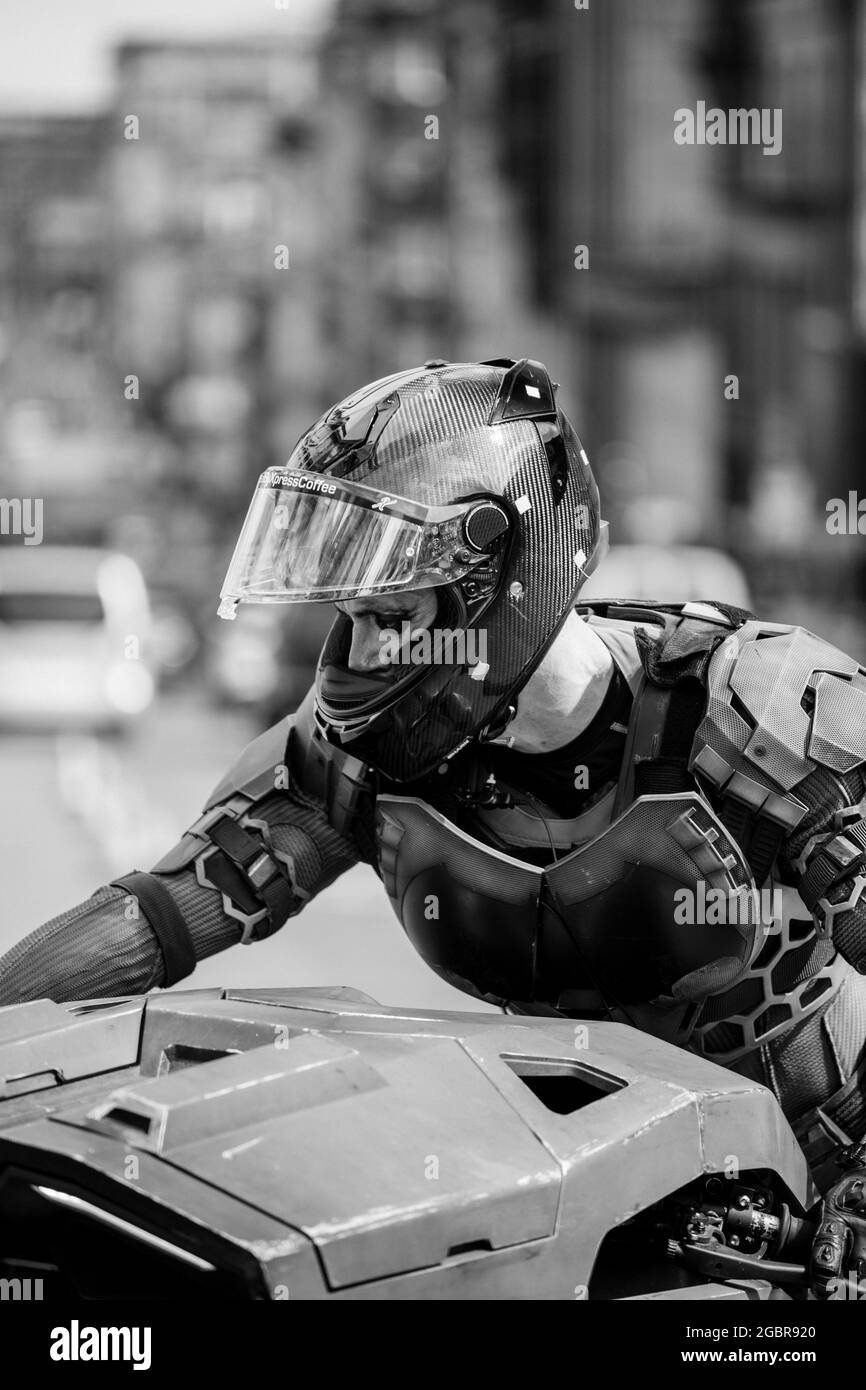 Batman in Glasgow During the Filming of The Flash in Glasgow City