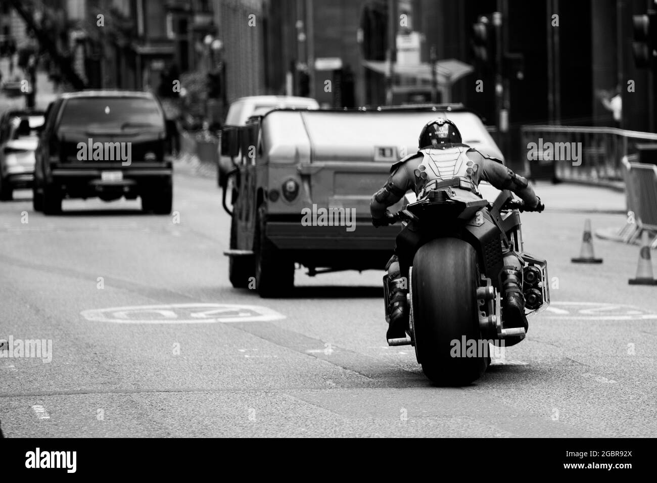 Batman in Glasgow During the Filming of The Flash in Glasgow City Centre, on the 31st July 2021