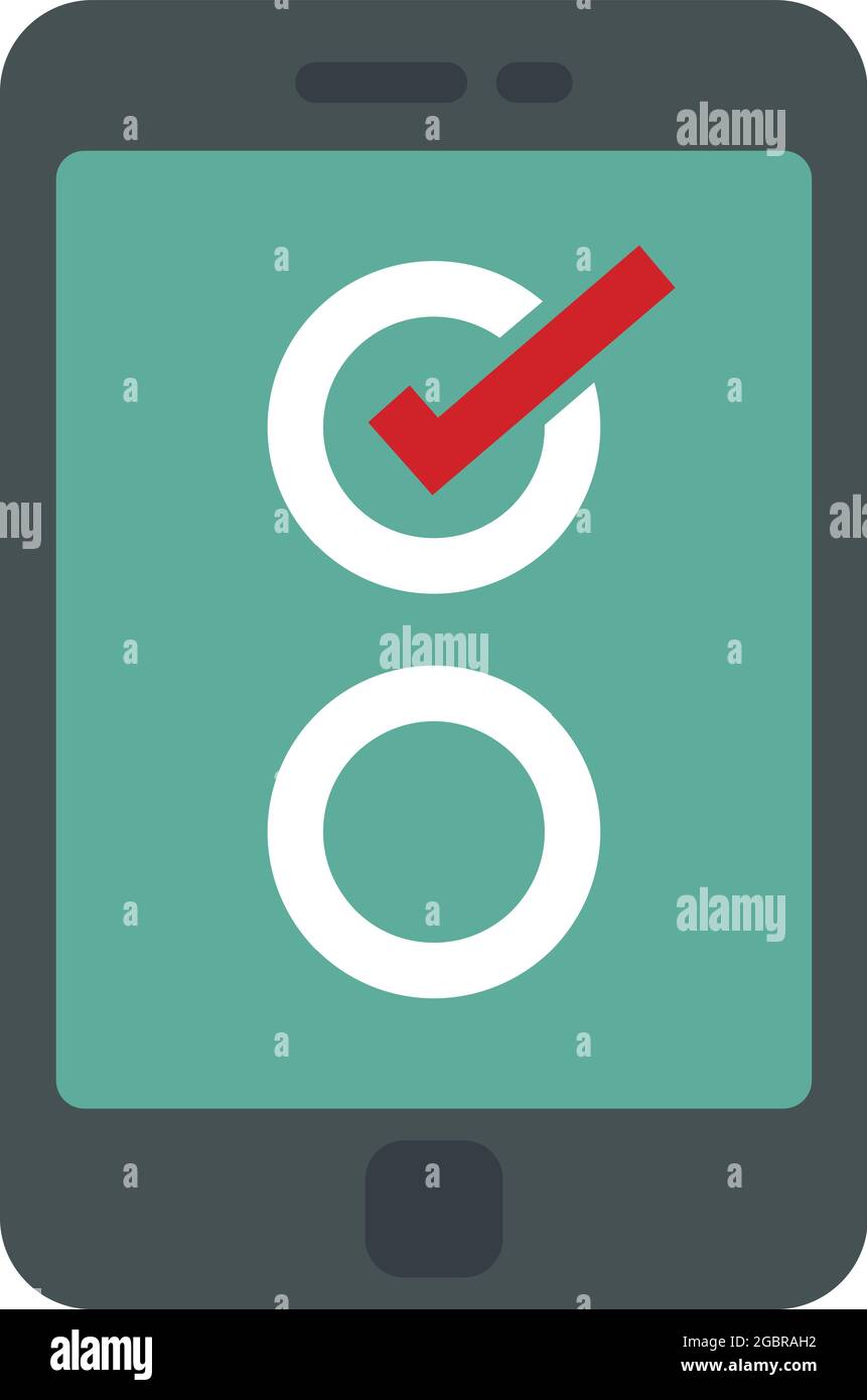 Service checklist icon. Flat illustration of service checklist vector ...