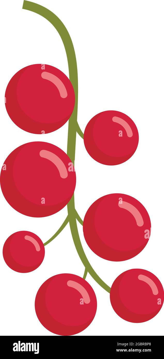 Superfood red berry icon. Flat illustration of superfood red berry