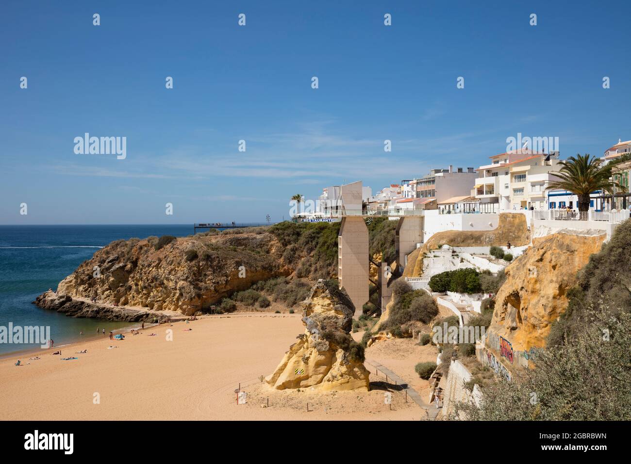 geography / travel, Portugal, Algarve, Atlantic Ocean coast, Albufeira, old town, beach, ADDITIONAL-RIGHTS-CLEARANCE-INFO-NOT-AVAILABLE Stock Photo