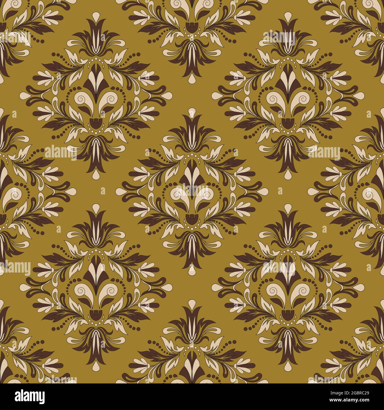 Floral wallpaper. Classic Baroque floral ornament. Seamless vintage ...