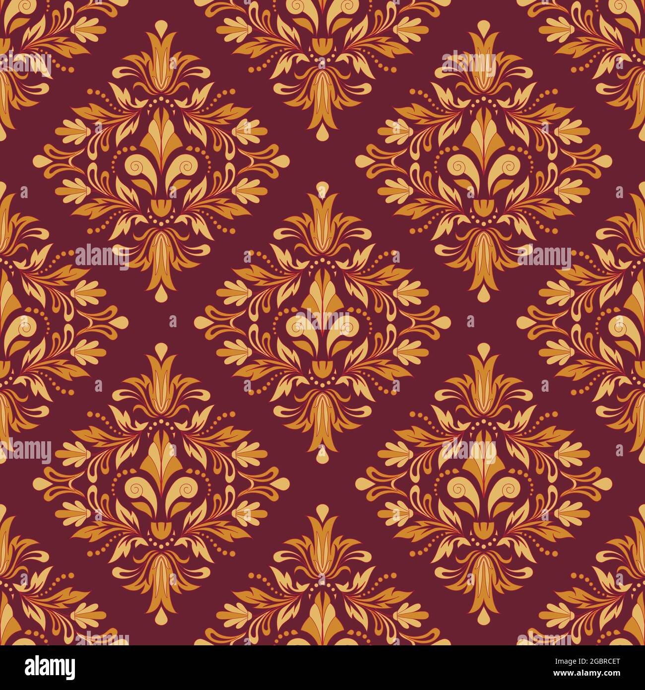 Floral wallpaper. Classic Baroque floral ornament. Seamless vintage ...