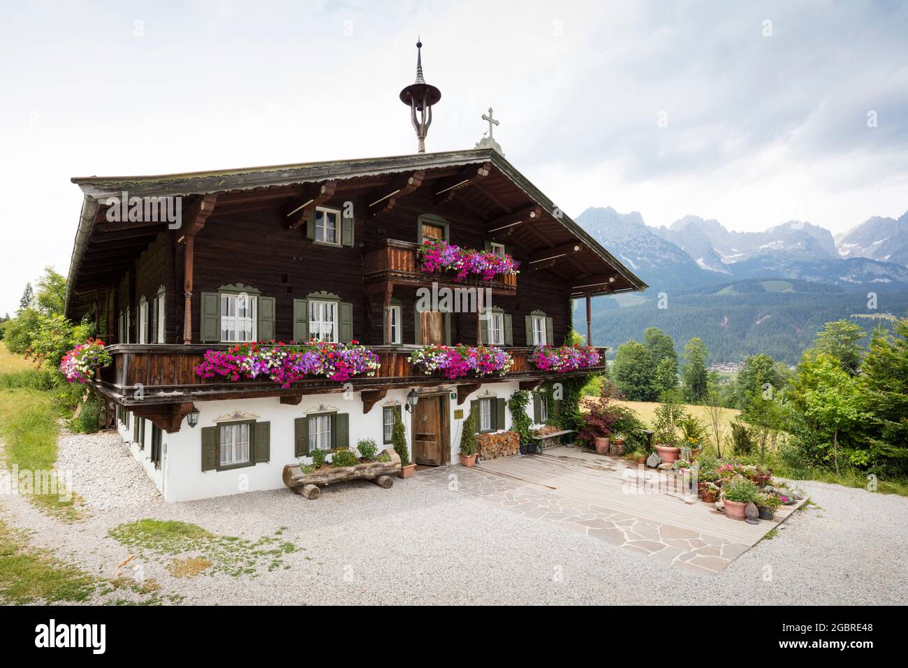 geography / travel, Austria, Kitzbuehel Alps, Ellmau, mountain doctor house, mountain doctor practice, FREEDOM-OF-PANORAMA Stock Photo
