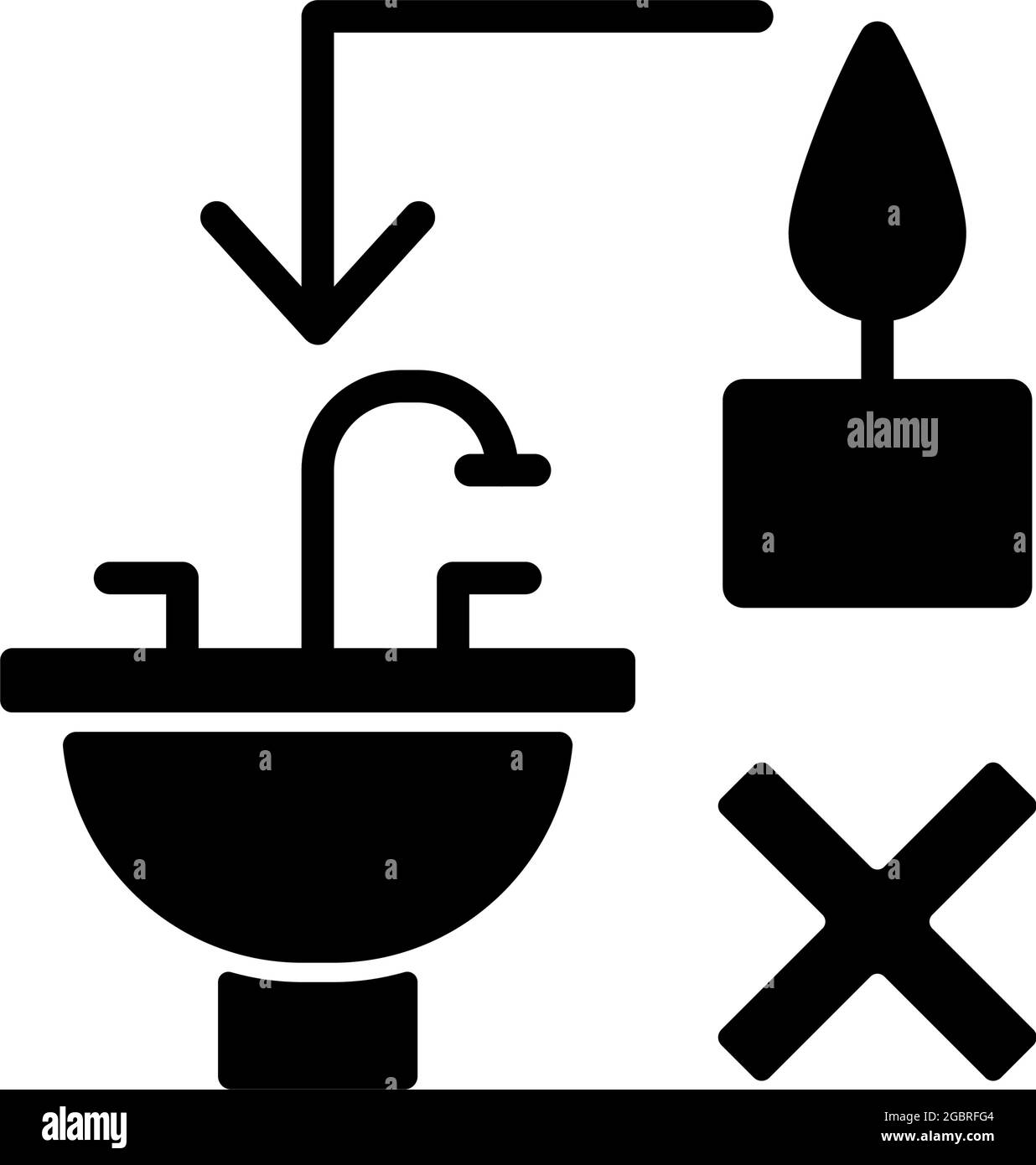 Throwing down the drain Stock Vector Images Alamy