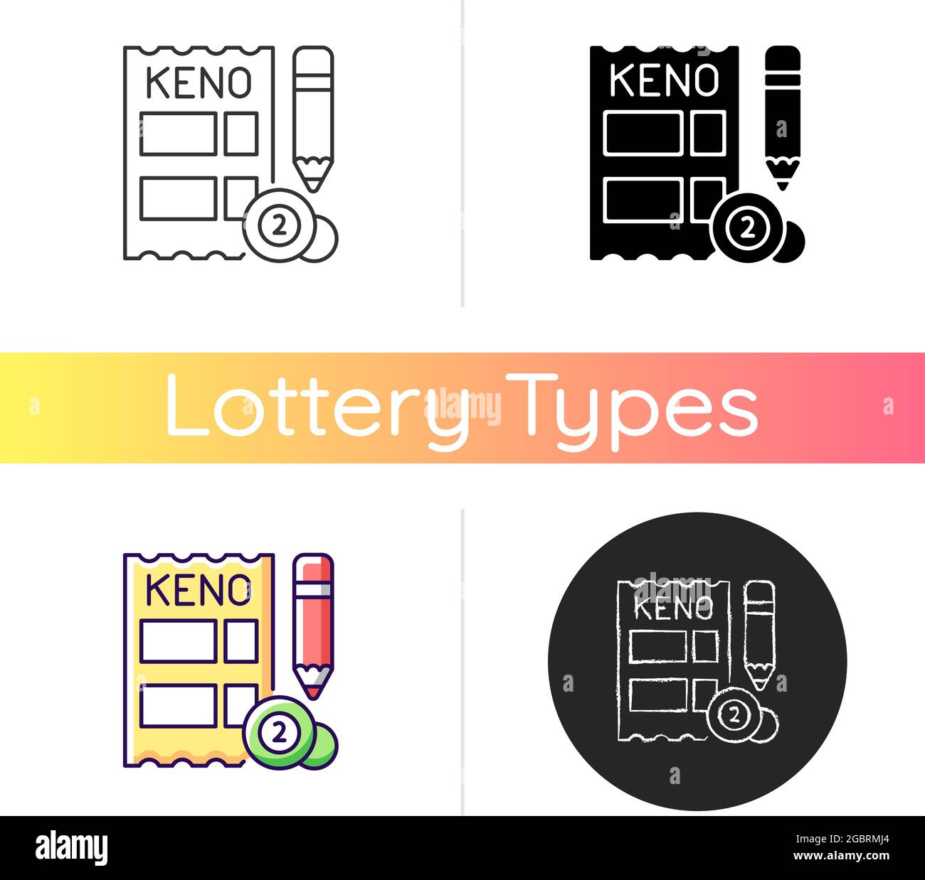 Keno icon Stock Vector